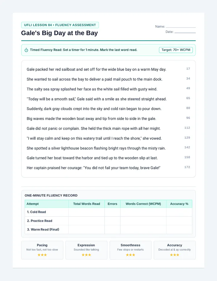 Bay Trail Fluency Reader