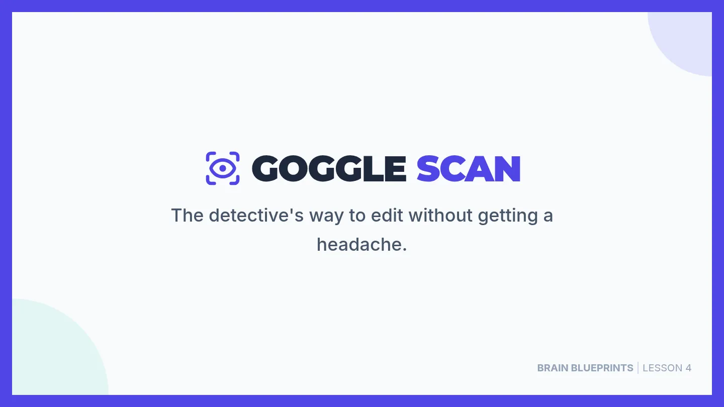Goggle Scan Slides