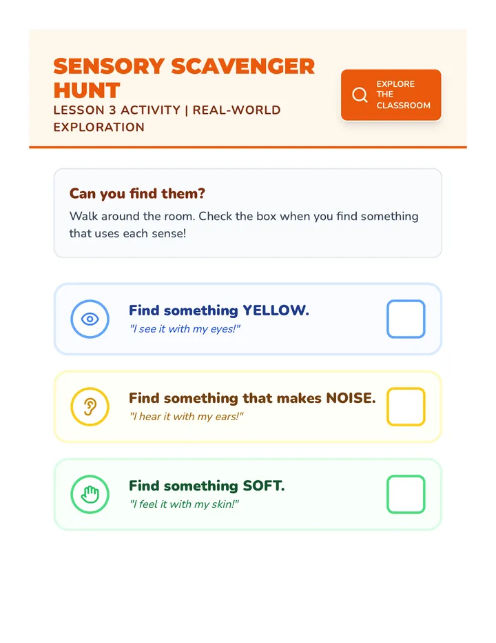 Sensory Scavenger Hunt Activity