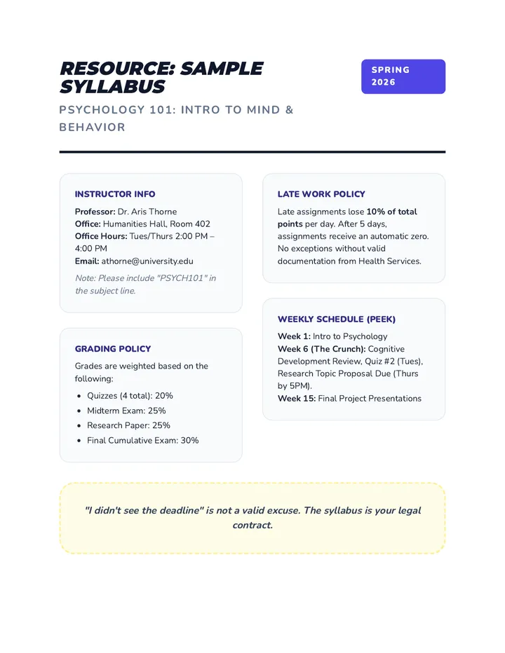 Syllabus Sleuth Worksheet