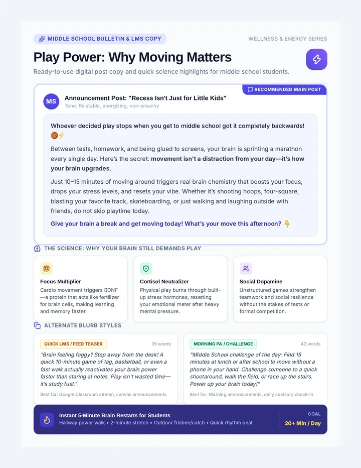 Play Power Announcement