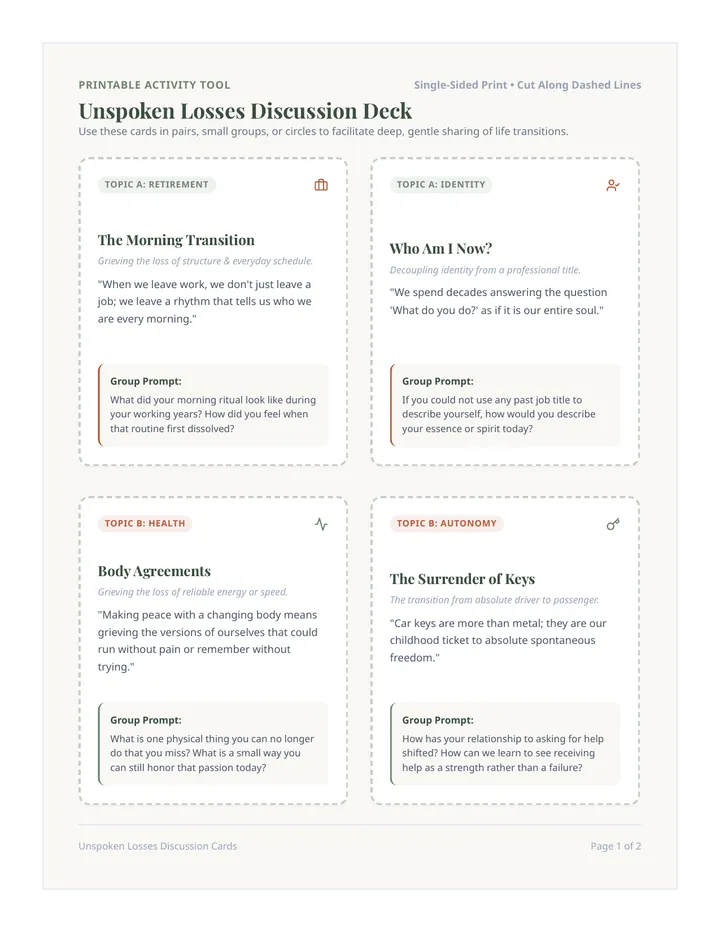 Unspoken Losses Discussion Cards