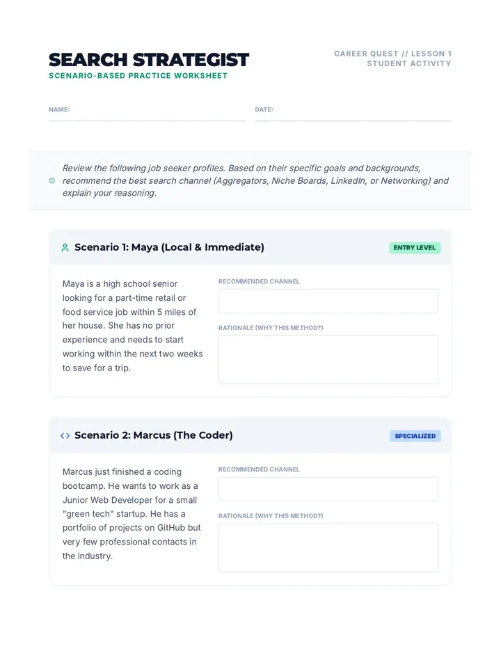 Search Strategist Worksheet