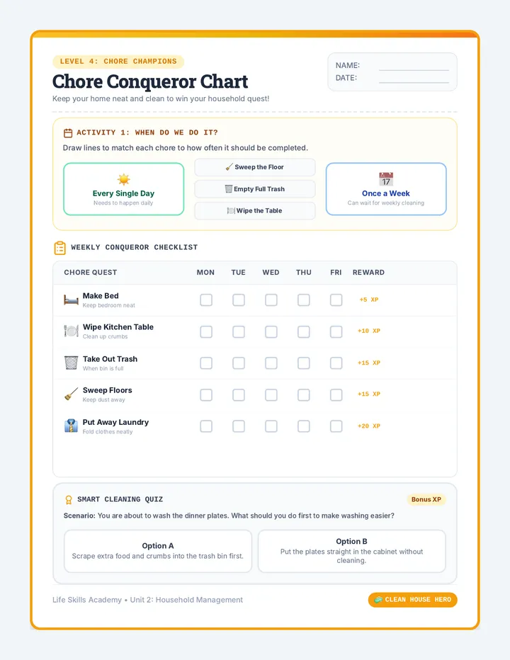 Chore Conqueror Chart