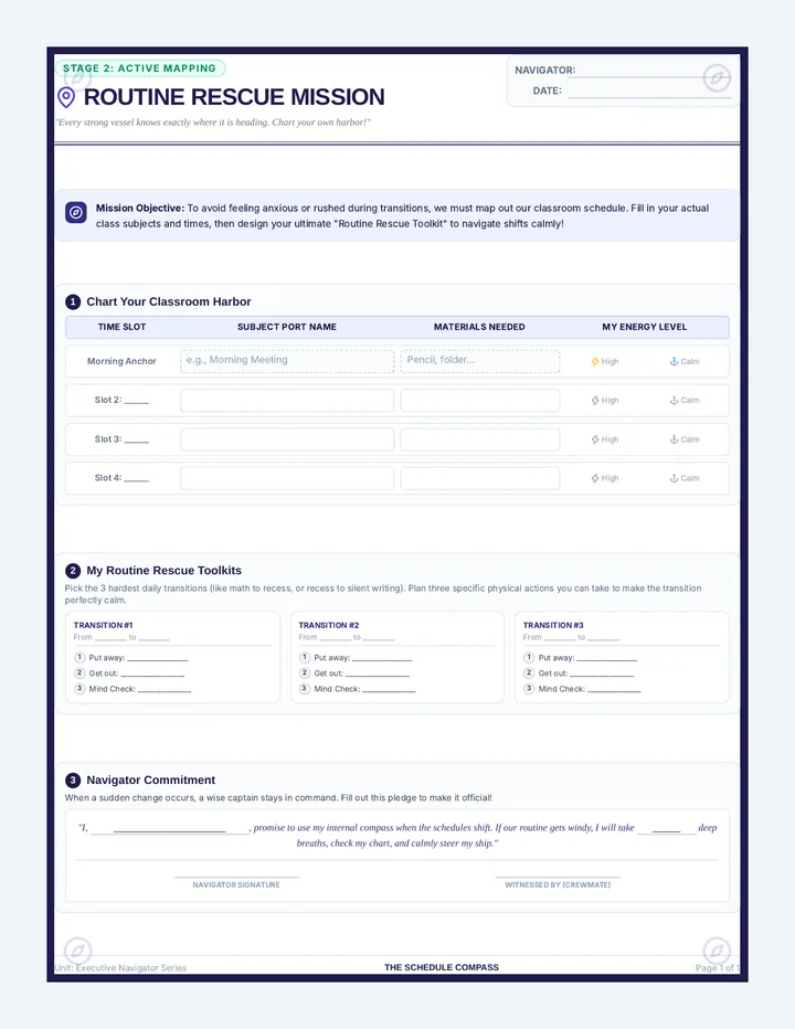 Routine Rescue Mission Worksheet