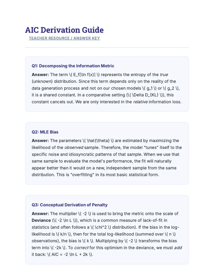 AIC Derivation Guide
