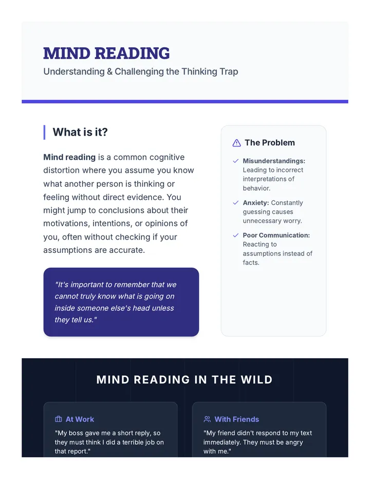 Mind Reading Handout Reading