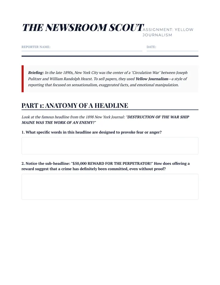 Sensational Scrutiny Worksheet