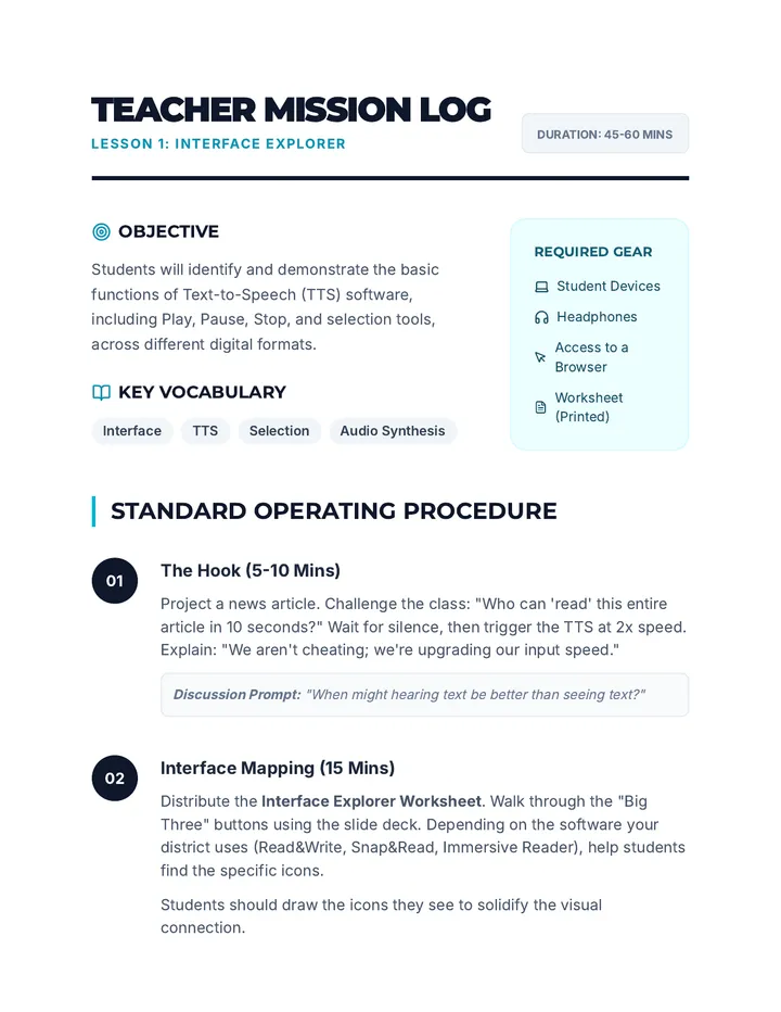 Interface Explorer Teacher Guide