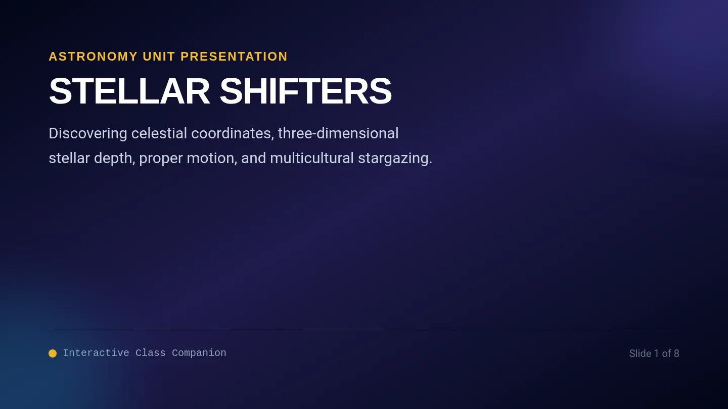 Stellar Shifters Slides