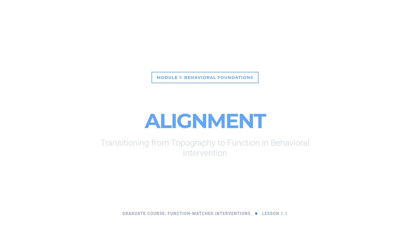 Logic of Alignment Slides