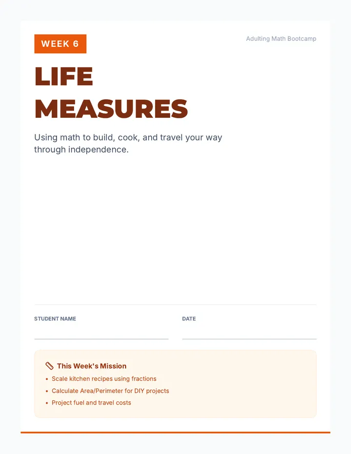 Life Measures Workbook Week 6