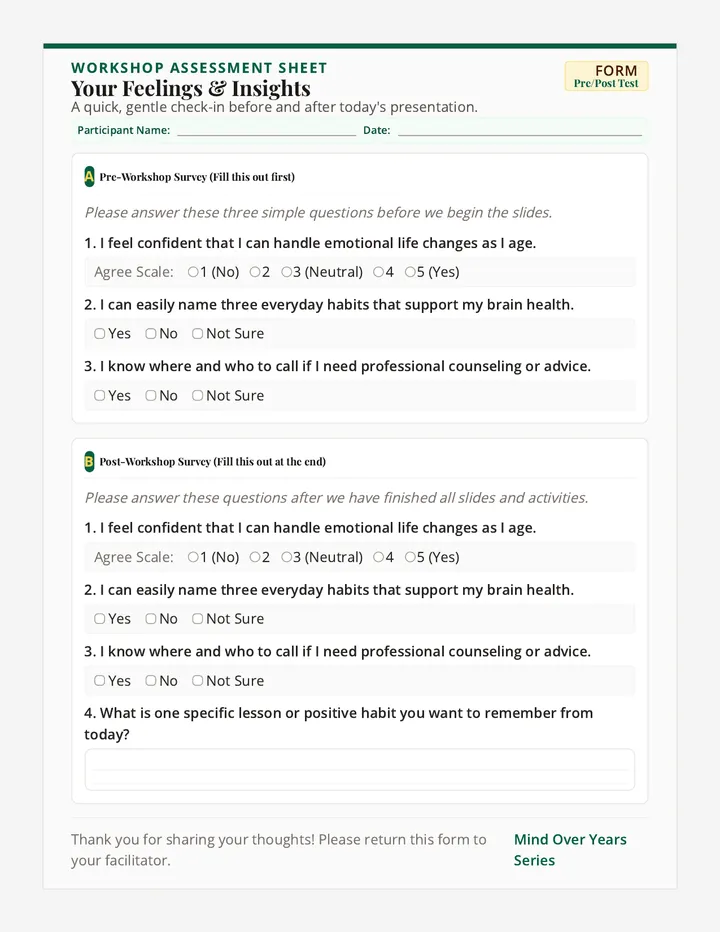 Mind Over Years Assessment