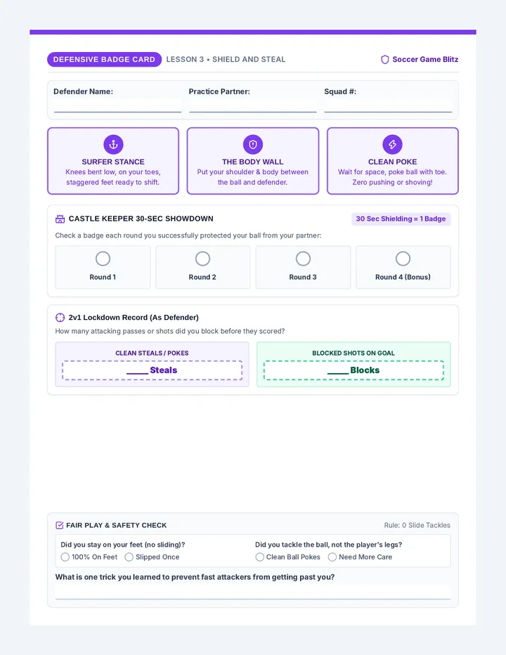Shield And Steal Activity Sheet
