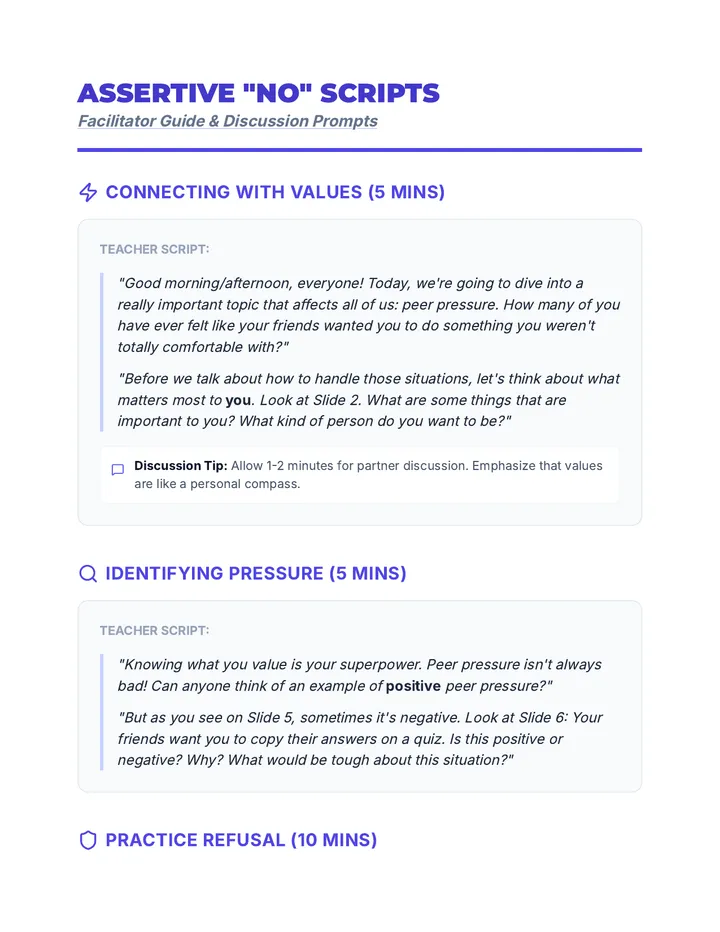 Assertive No Scripts Handout