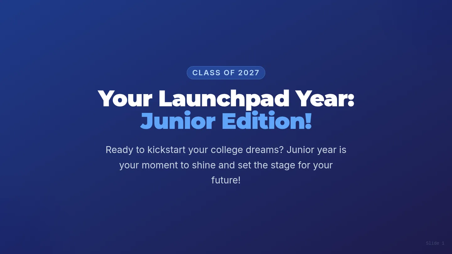 Your College Journey Slides