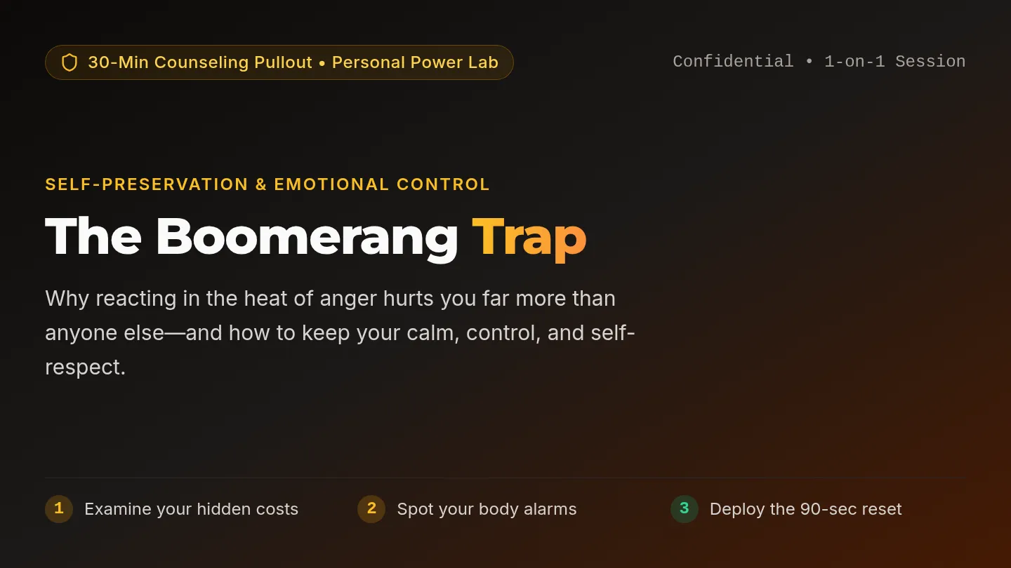 Boomerang Trap Counseling Slides