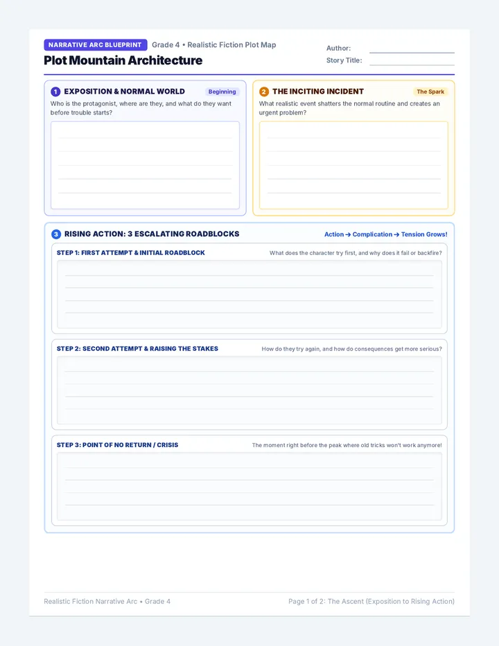 Fiction Blueprint Graphic Organizer
