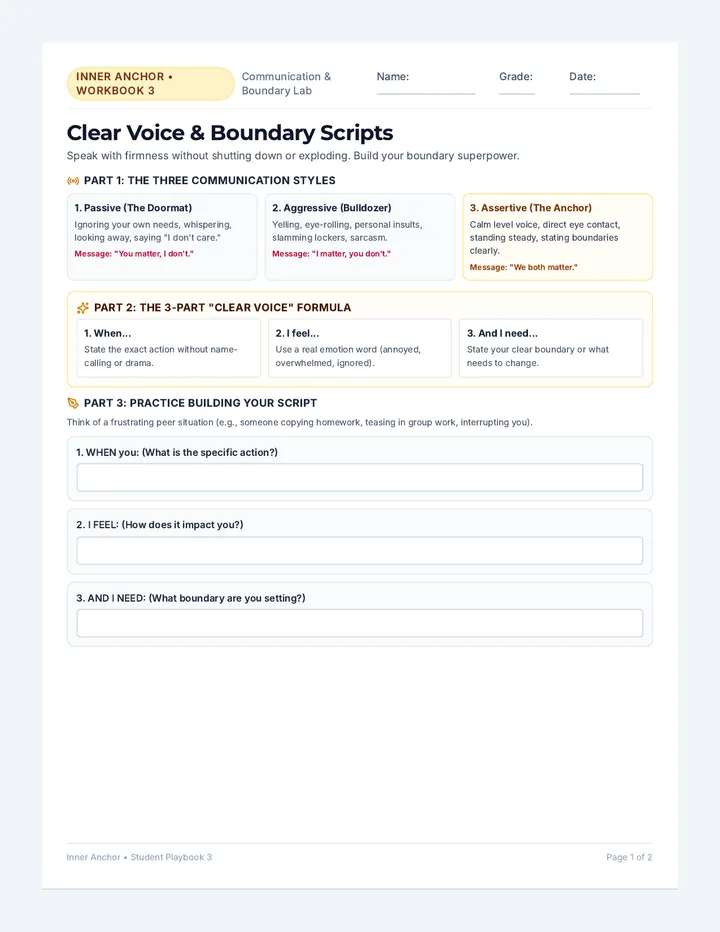 Clear Voice Student Playbook