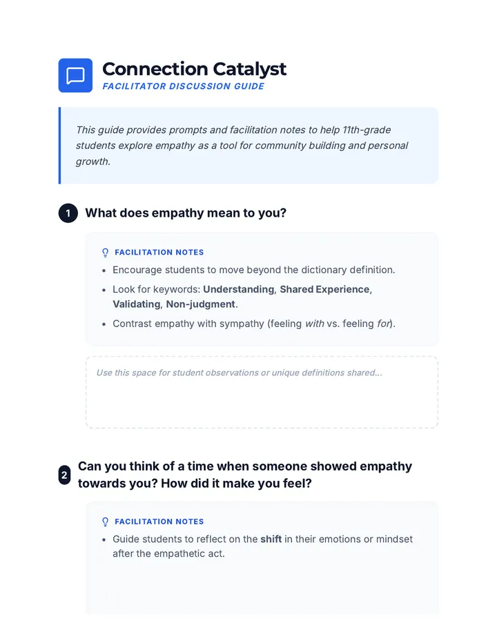 Connection Catalyst Discussion Guide