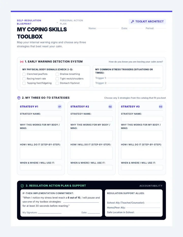 Coping Toolbox Reflection Sheet