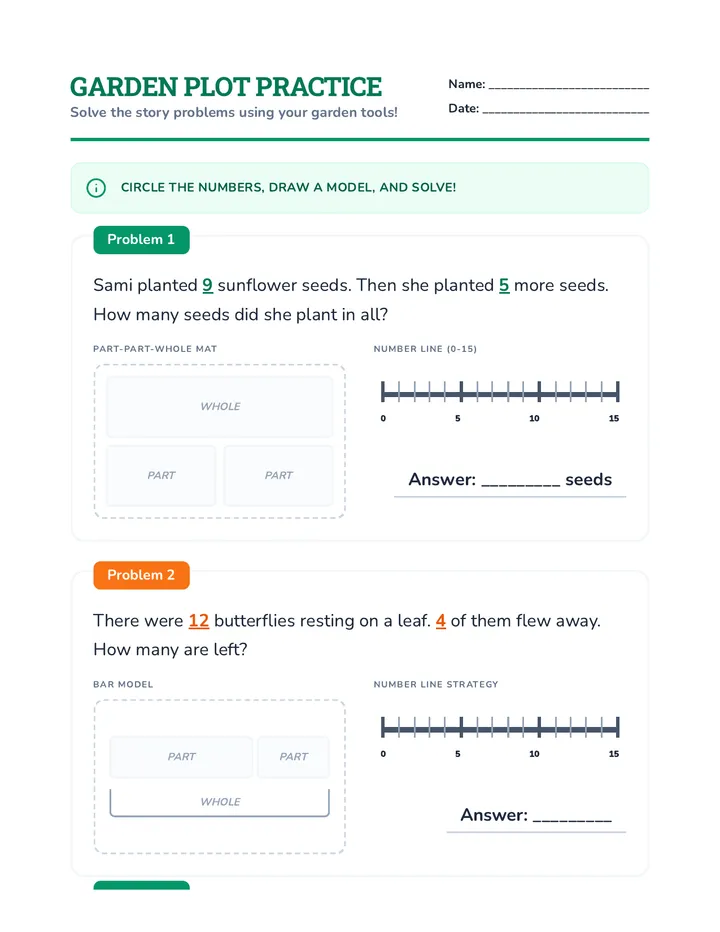 Garden Plot Worksheet