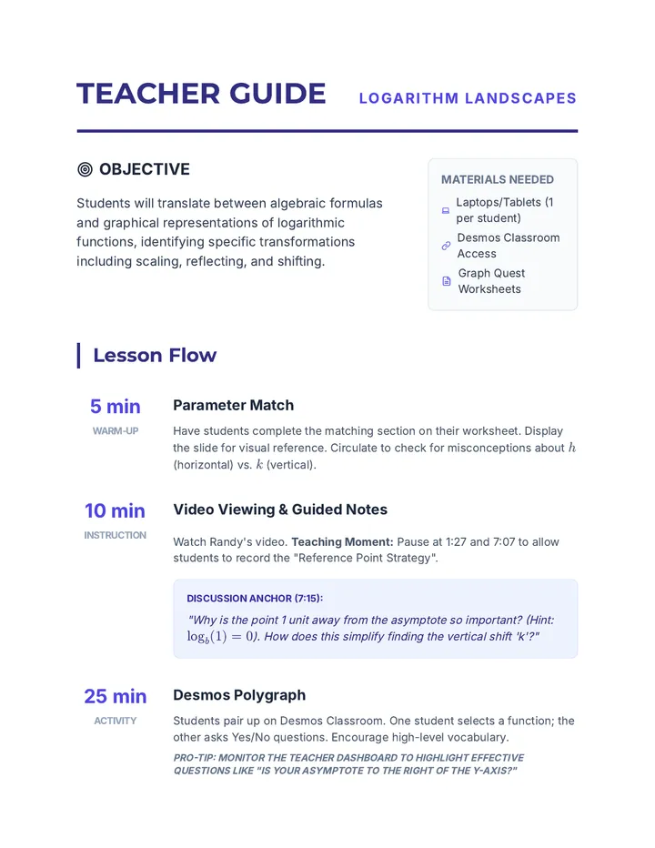 Log Logic Teacher Guide