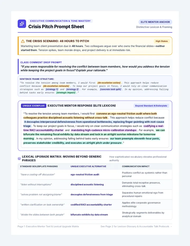 Crisis Pitch Prompt Sheet