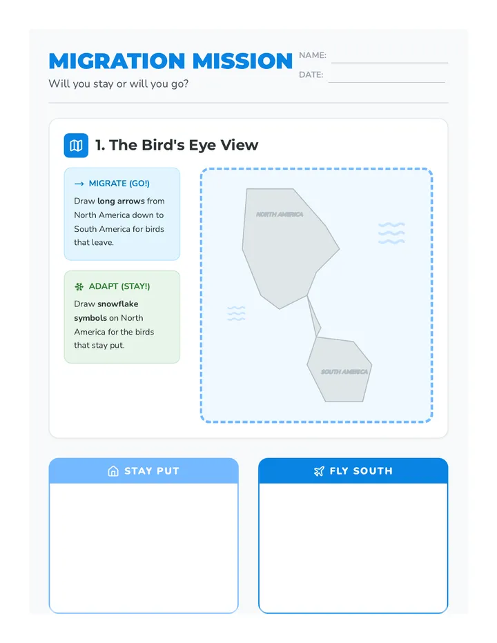 Migration Mission Map Worksheet