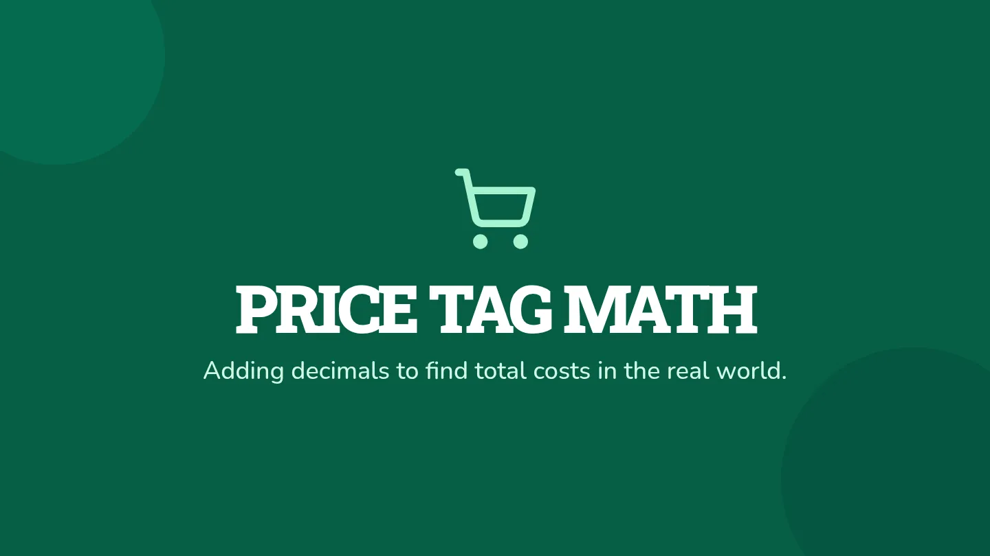 Price Tag Math Slides
