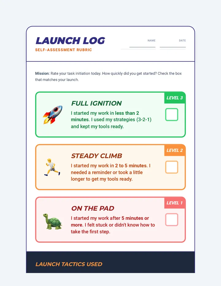 My Launch Rubric