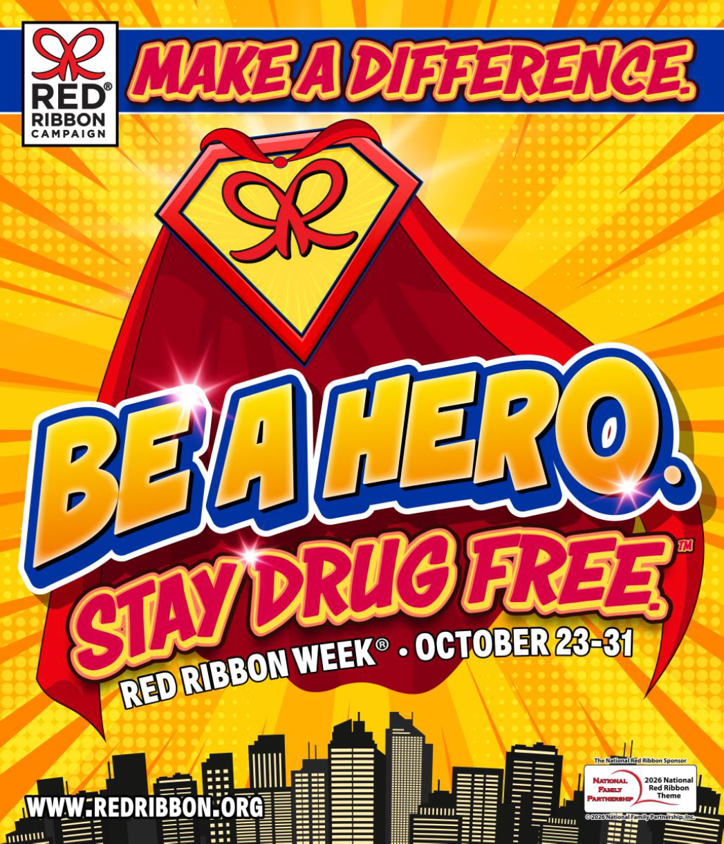 Make a Difference. Be a Hero. Stay Drug Free Poster