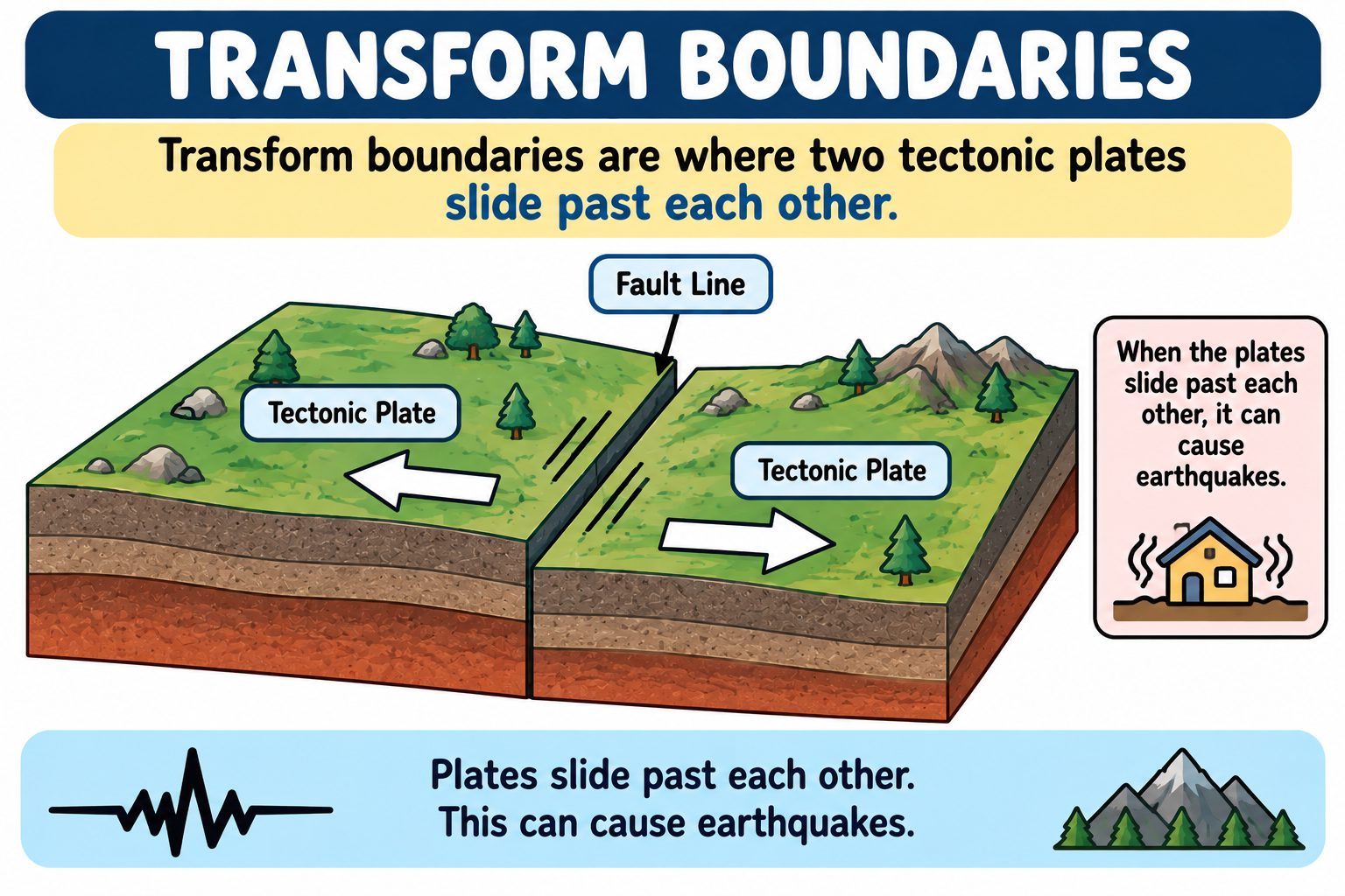 Transform Boundaries Complete Diagram